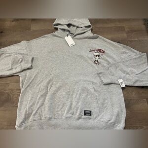 Wesc “ Lenny’s Pizza Dropped Shoulder Pullover Hoodie Size Unisex Medium/ Large